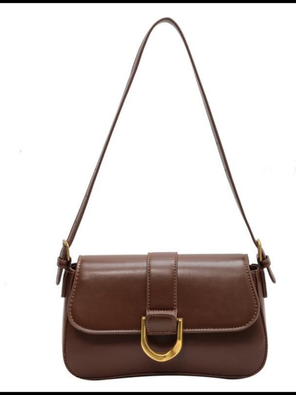 Vegan Leather Shoulder Bag Crossbody Purse Adjustable Strap